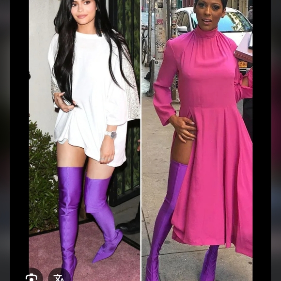 purple thigh boots over the knee boots - Picture 16 of 16